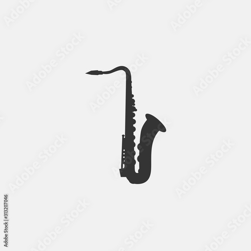 saxophone icon vector illustration symbol