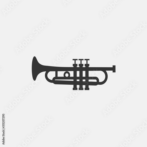 trumpet icon vector illustration symbol photo