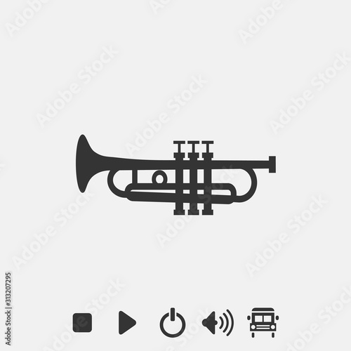 trumpet icon vector illustration symbol
