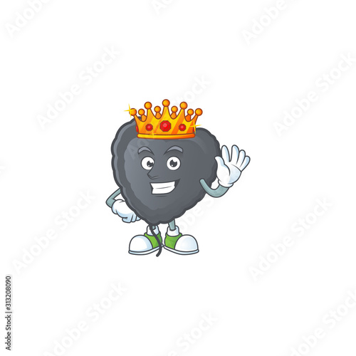 A stunning of black love balloon stylized of King on cartoon mascot style