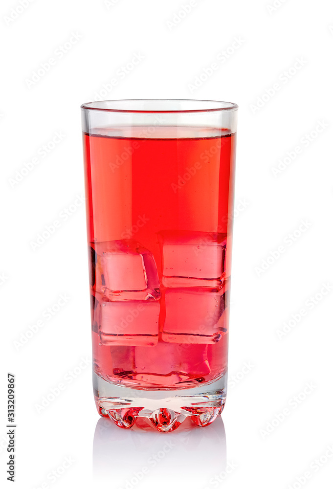 Glass with a red drink Glass with a red drink