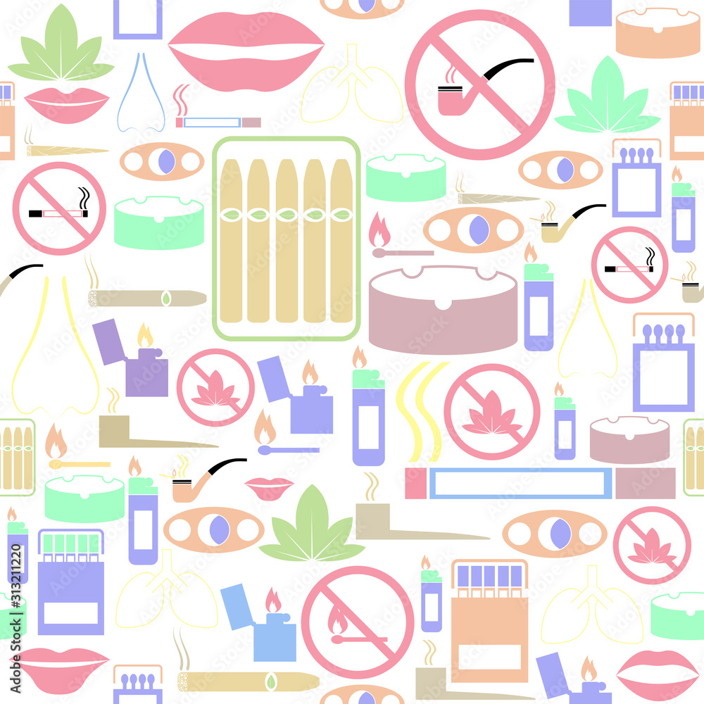 smoking seamless pattern background icon. smoking seamless pattern background icon.