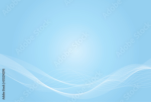 The blue wave lines pattern abstract design for modern background and texture.