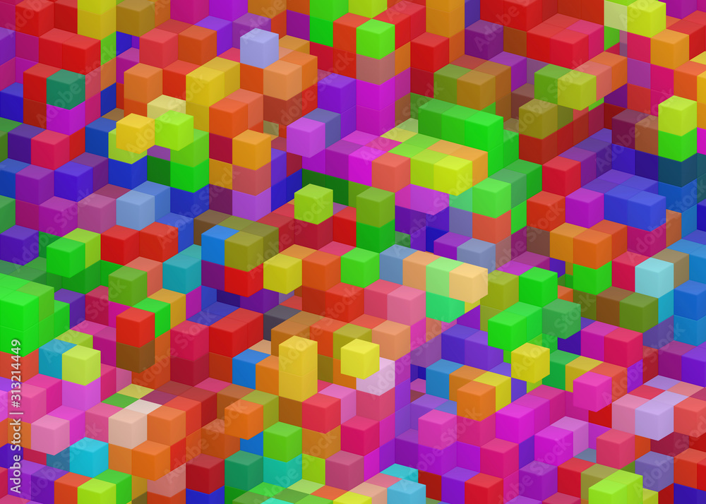building structure from multicolored cubes building structure from multicolored cubes