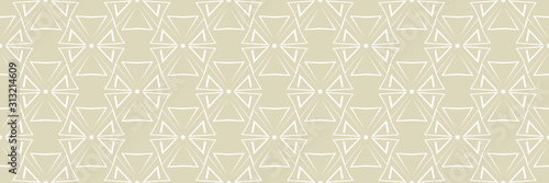 Geometric seamless pattern. White and olive green background