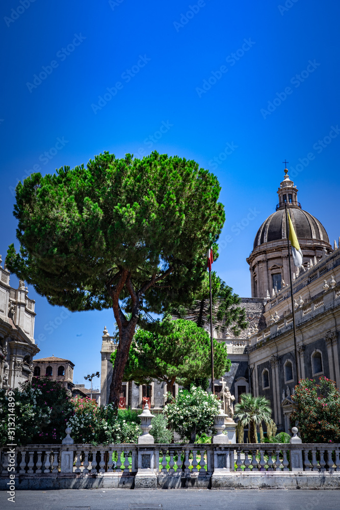 The  Piazza del Duomo in  Catania