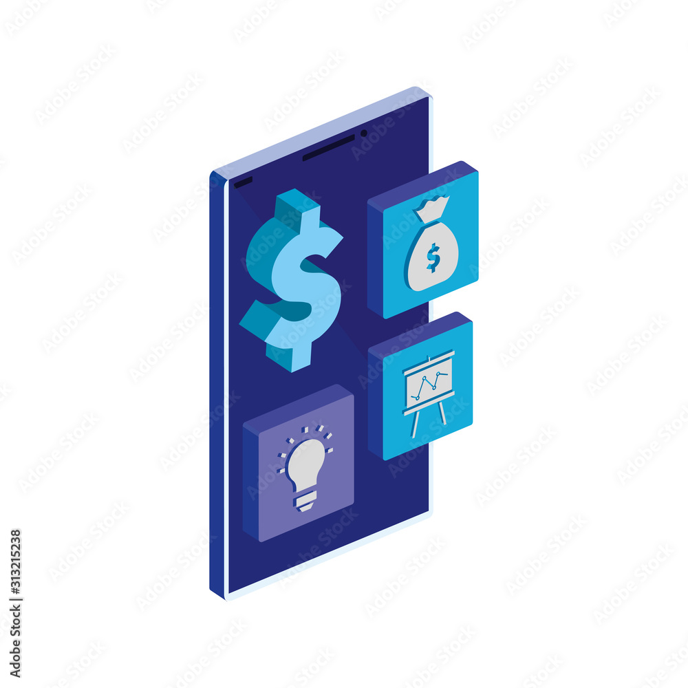 smartphone device technology isolated icon smartphone device technology isolated icon