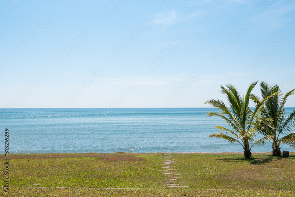 A walkway to the beach