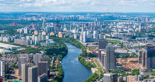 Wallpaper Mural Moscow City view from top as a bird to see Russian life Torontodigital.ca