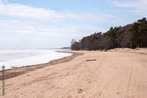 deserted coast of the Baltic sea