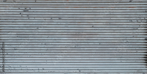 metal shutter background texture on store or shop front - photo