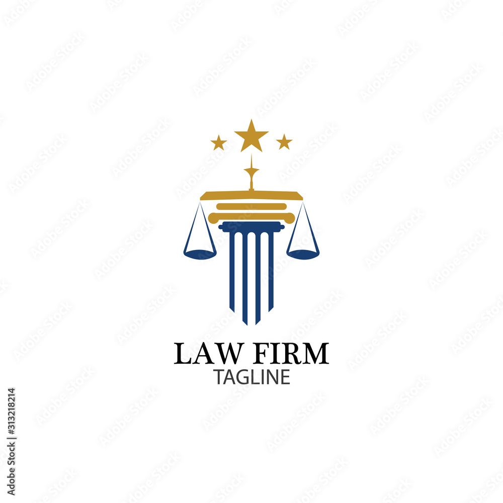 Law Firm logo and icon design template-vector Law Firm logo and icon design template-vector