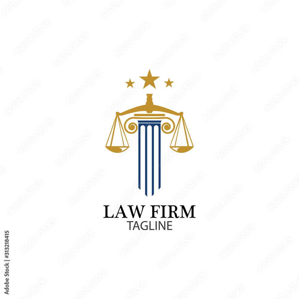 Law Firm logo and icon design template-vector Law Firm logo and icon design template-vector