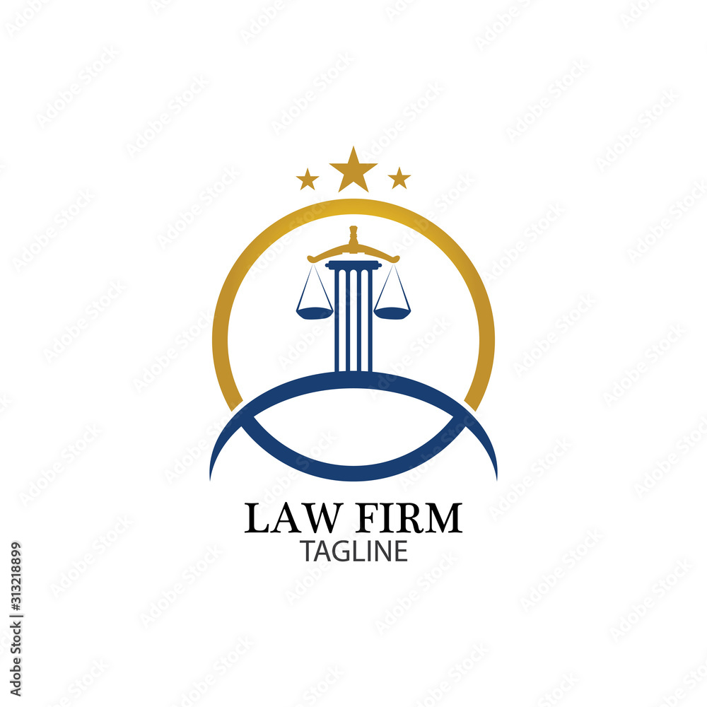 Law Firm logo and icon design template-vector Law Firm logo and icon design template-vector