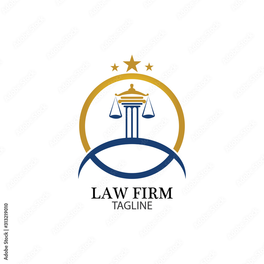 Law Firm logo and icon design template-vector Law Firm logo and icon design template-vector