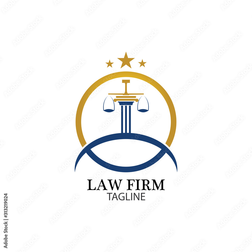 Law Firm logo and icon design template-vector Law Firm logo and icon design template-vector