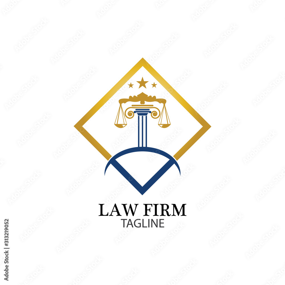 Law Firm logo and icon design template-vector Law Firm logo and icon design template-vector