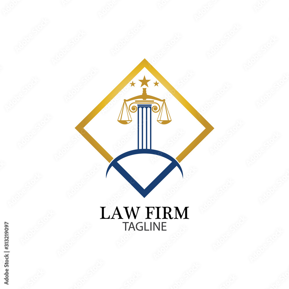 Law Firm logo and icon design template-vector Law Firm logo and icon design template-vector
