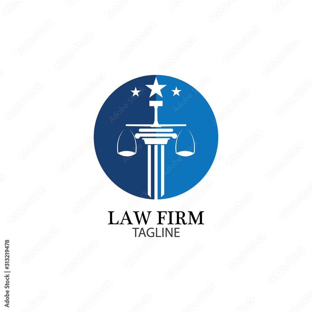Law Firm logo and icon design template-vector Law Firm logo and icon design template-vector