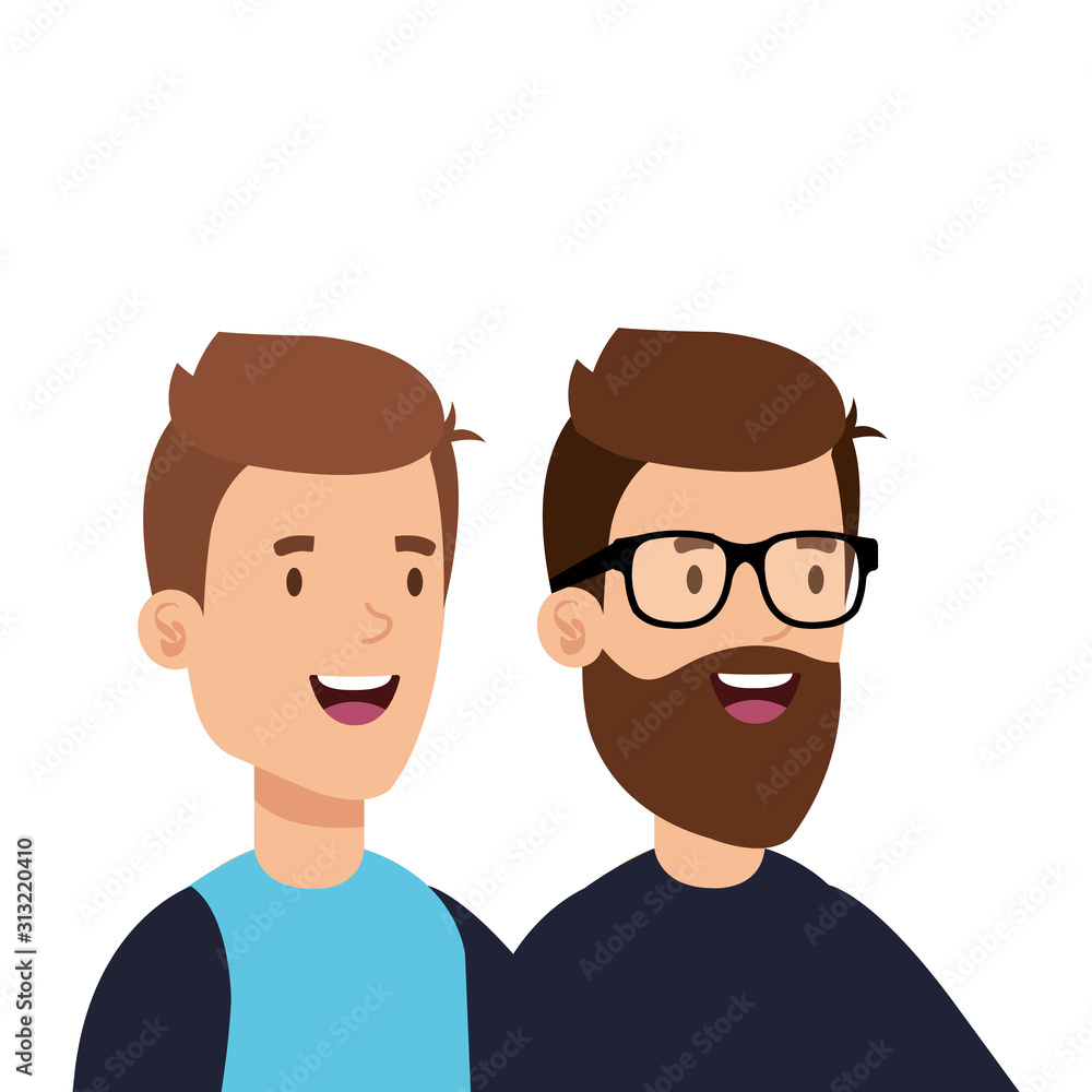 young men avatar character icon young men avatar character icon