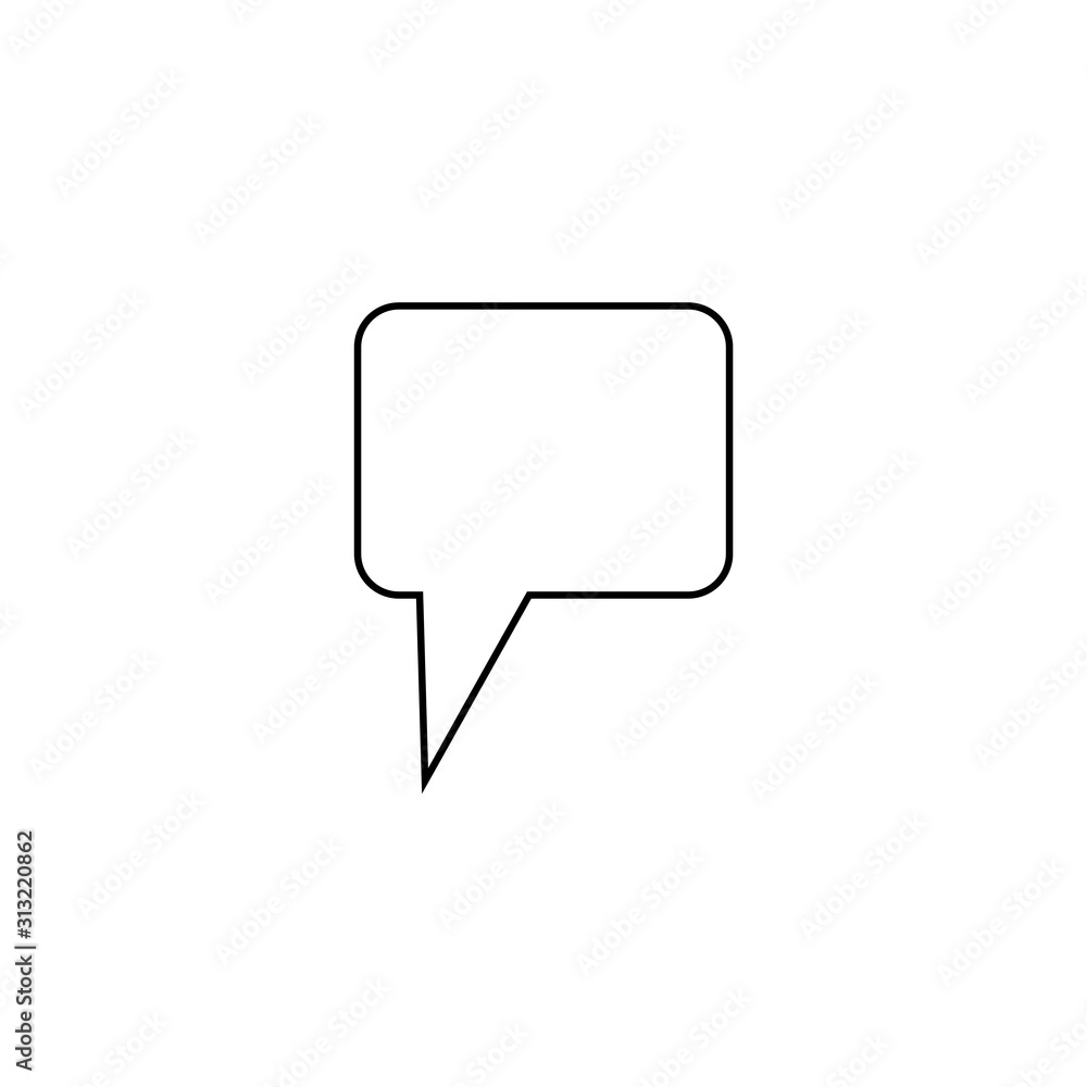 Comment icon. Message frame symbol. Logo design element Comment icon. Message frame symbol. Logo design element