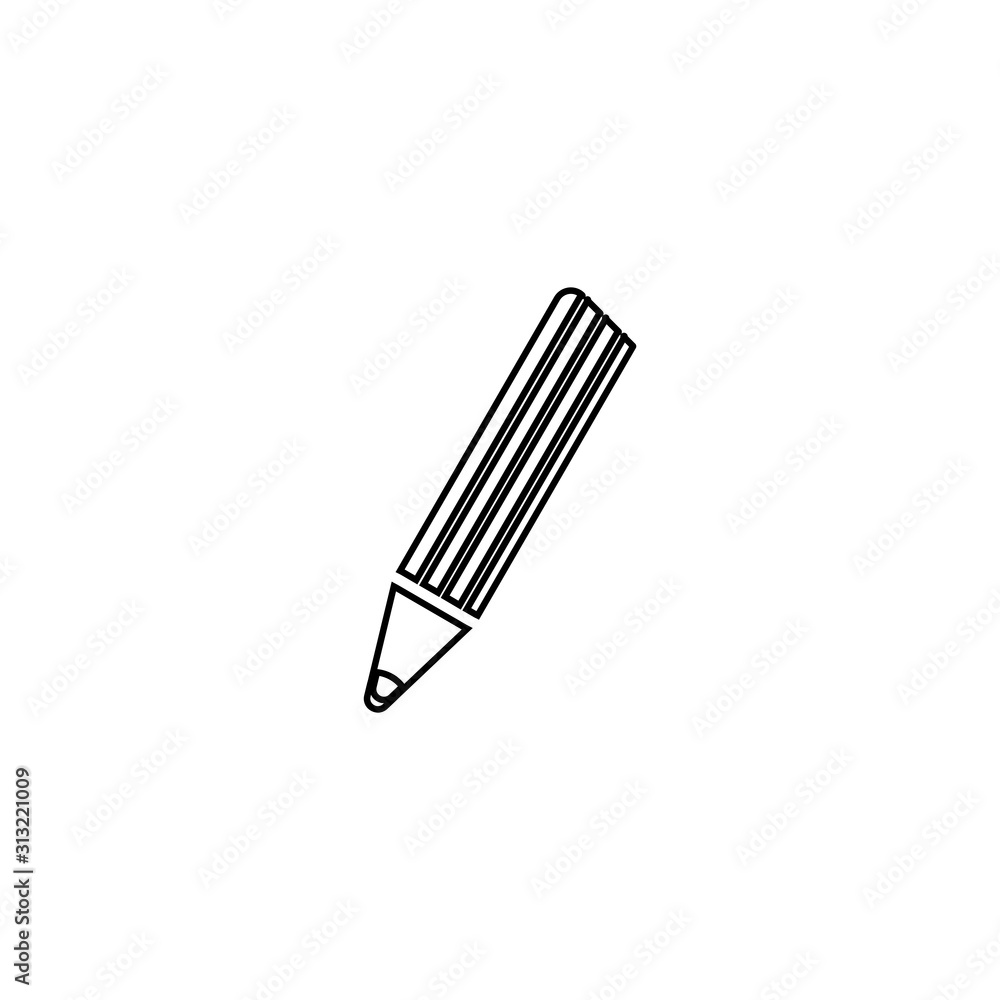 Pencil icon. List edit button. Education symbol. Logo design element Pencil icon. List edit button. Education symbol. Logo design element