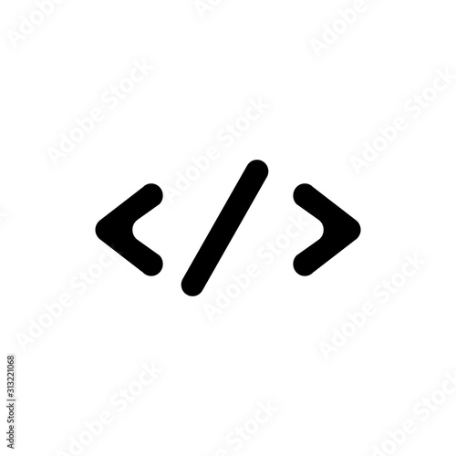 Coding icon. Programming education symbol. Logo design element.