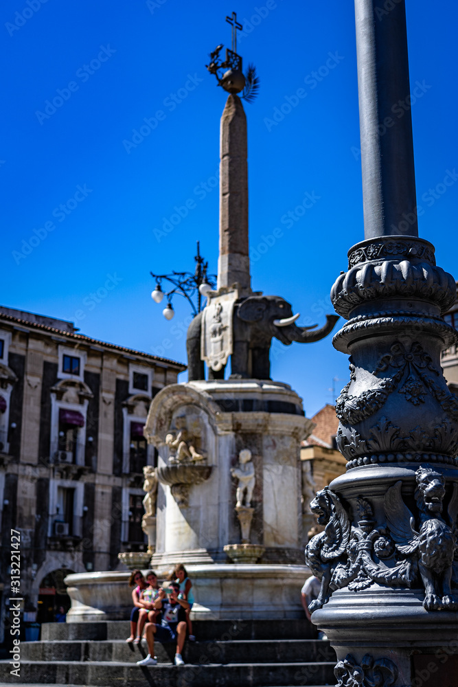 The  Fontana dell'Elefante in  Catania