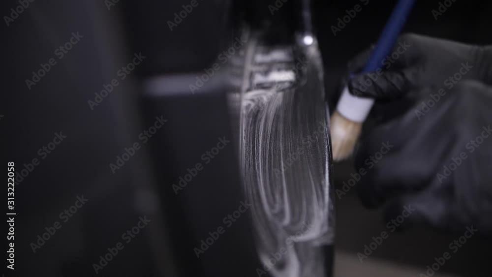 Dry cleaning of the car. Cleaning plastic in the car. Dry cleaning of the car. Cleaning plastic in the car.