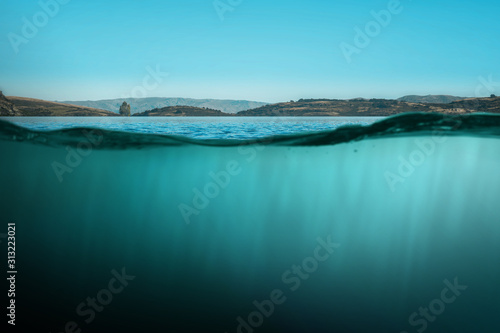 Принти на полотні Blue under water . Mixed media