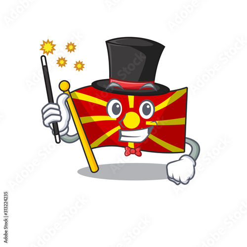 A picture of flag macedonia performance as a Magician