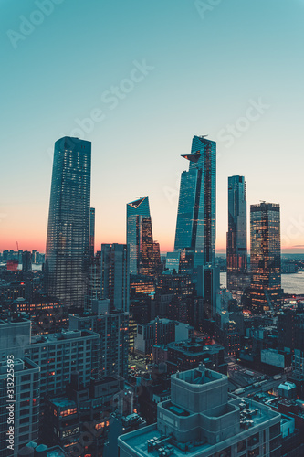 New York Manhattan Hudson Yards Sunset