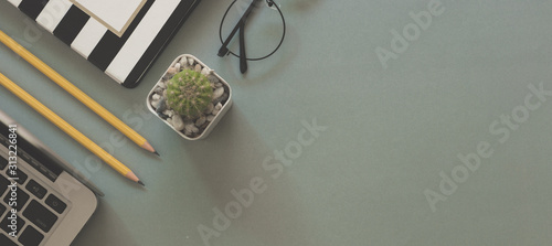 flat lay mockup image.office equipment on desk table.blank background empty space for text design studio creativity ideas for study education business modern accessories at workplace.blogging blog 