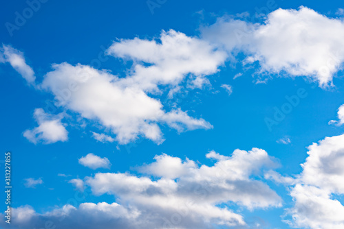 Blue sky with white clouds