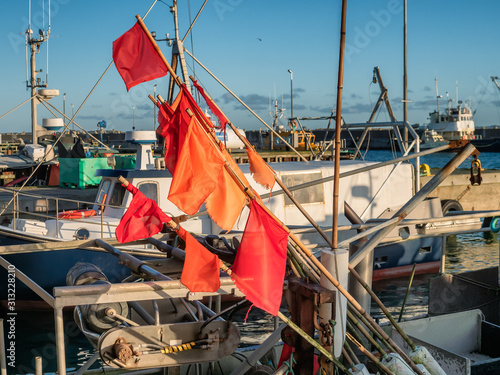 Fishing vessels in Thyboroen harbor in West Denmark photo