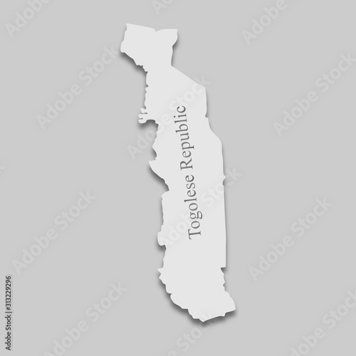 map of the Togolese Republic