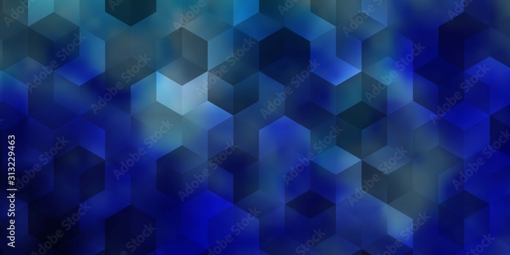 Light BLUE vector template in hexagonal style. Light BLUE vector template in hexagonal style.