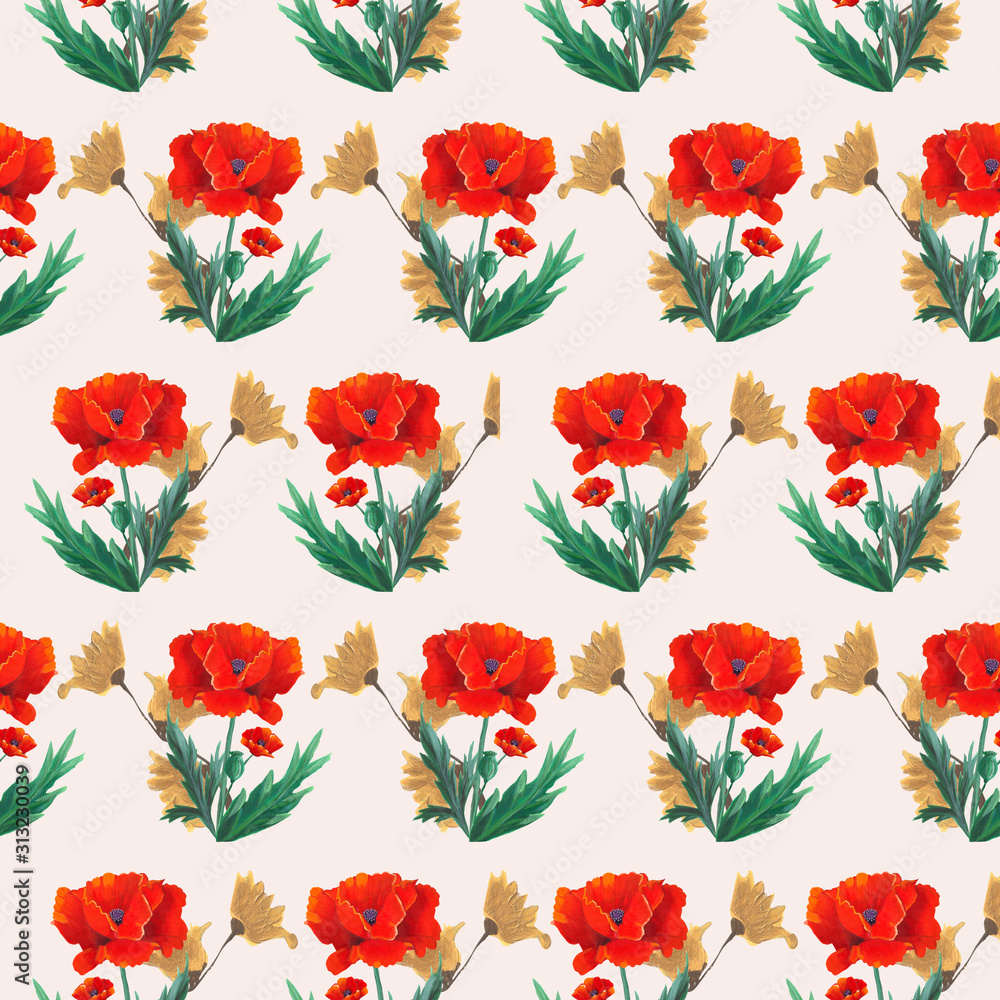 Fototapeta premium seamless pattern with flowers