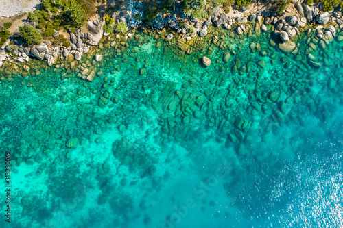 Aerial of Emerald Bay, Lake Tahoe, Nevada