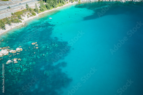 Aerial of Emerald Bay, Lake Tahoe, Nevada