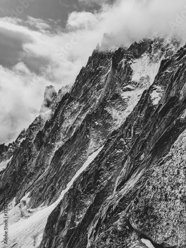 Mountain in Mont Blanc massif, French Alps