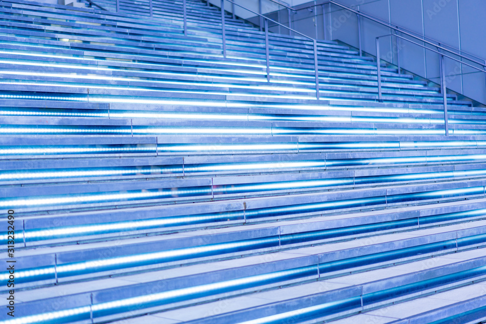 Fototapeta premium light up stairs, futuristic image