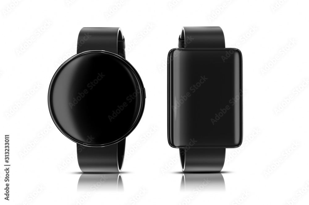 3d rendering new smart watch isolated on white background. 3d rendering new smart watch isolated on white background.