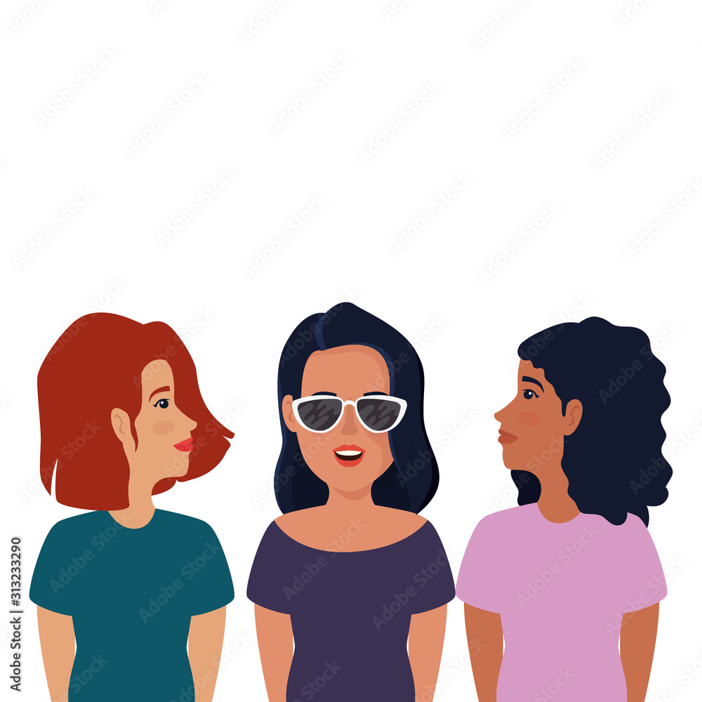 group of beautiful women isolated icon vector illustration design group of beautiful women isolated icon vector illustration design