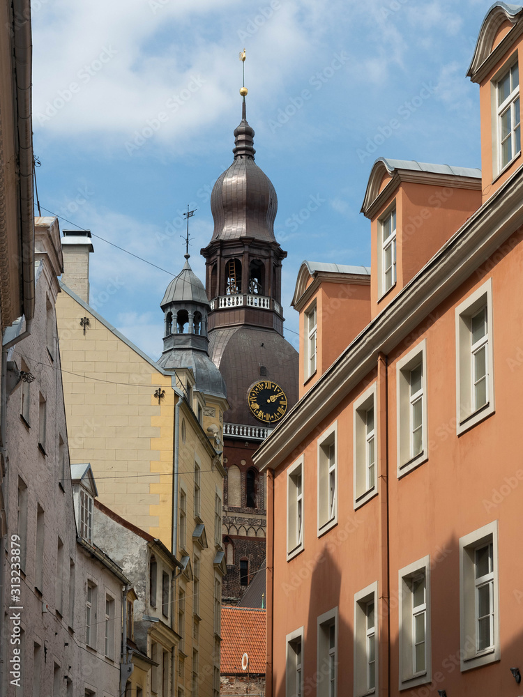 The old town city street in Riga