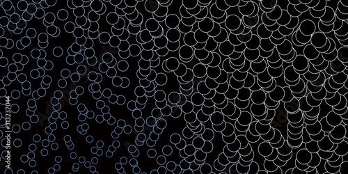 Dark BLUE vector pattern with spheres. Abstract illustration with colorful spots in nature style. New template for a brand book.