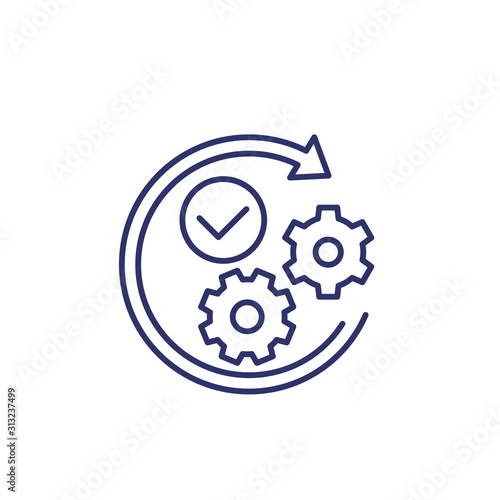 positive impact or influence line icon