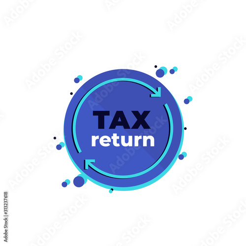 tax return, vector icon on white