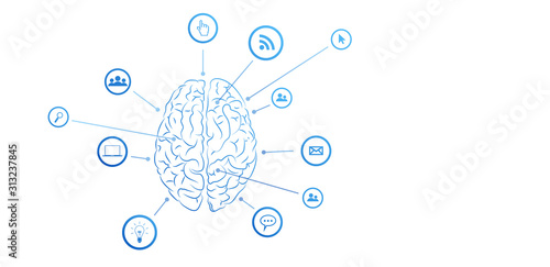  intelligenza collettiva, tecnologia, cervello, emisferi, mente, pensiero,