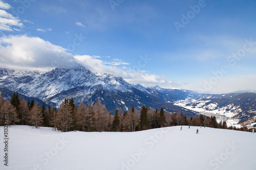 Monte Elmo, Dolomites, Italy - Mountain skiing and snowboarding. Sexten (Sesto), Trentino-Alto Adige, Puster Valley (Alta Pusteria), South Tyrol.  © Irina Sen